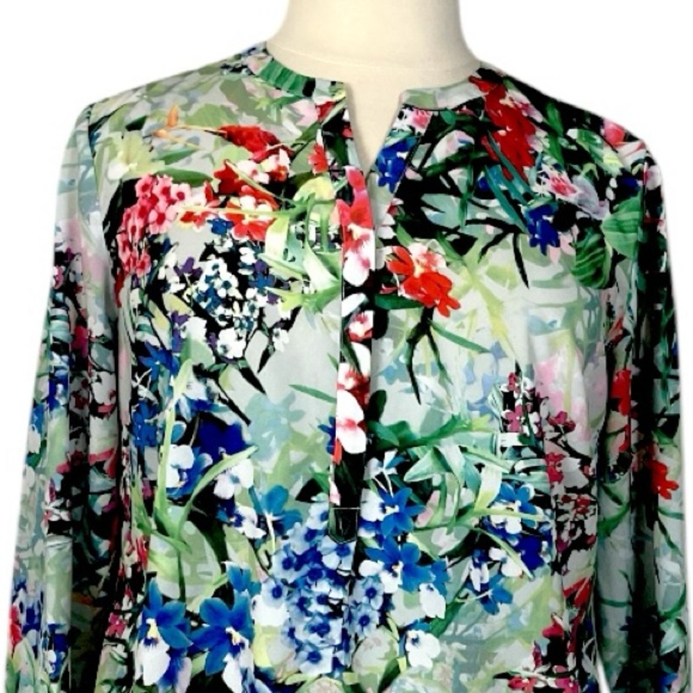 Talbots Plus Top Popover Split Button Neck Tunic … - image 5